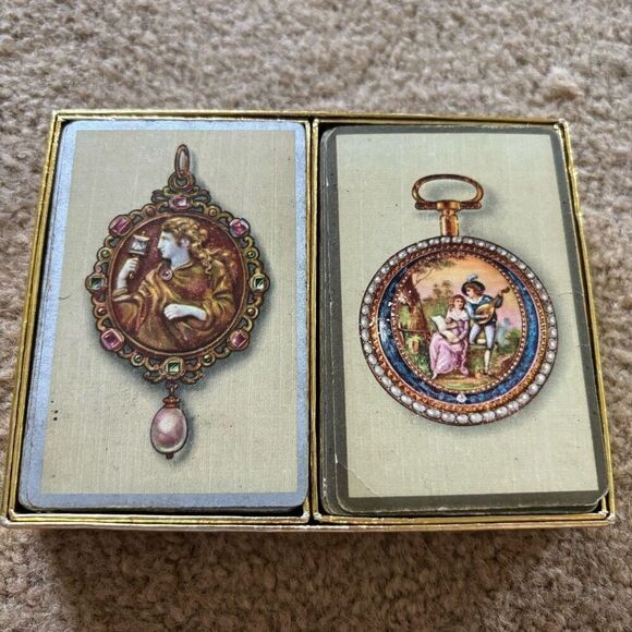 2 Decks Congress Playing Cards Cel-U-Tone Finish - Picture 1 of 8